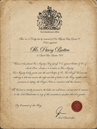 Henry J. Button Certificate